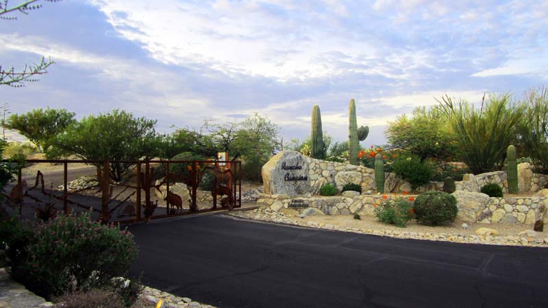 Gated entry to Rancho Cancion, a 300-acre master planned community by Realty Technologies